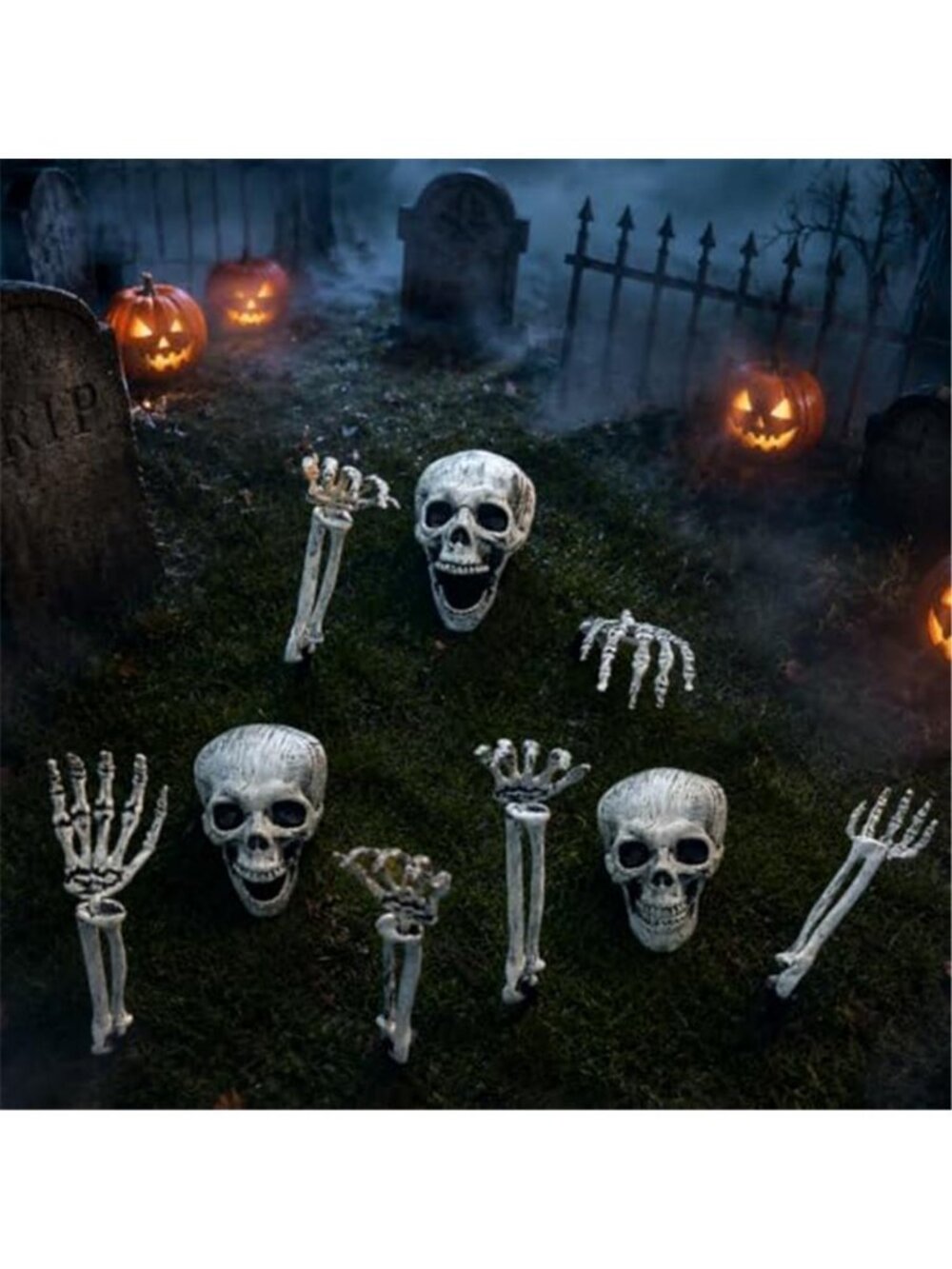 3 Pack Halloween Decor Outdoor Skeleton Stakes for Yard,Lawn,Graveyard